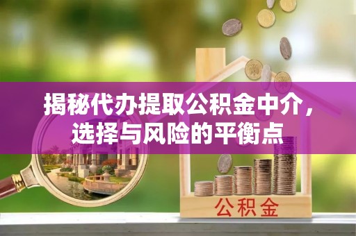 老边揭秘代办提取公积金中介，选择与风险的平衡点